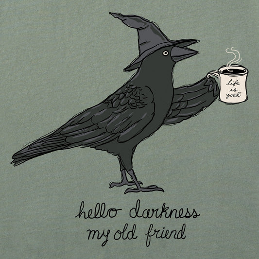 Women's Hello Darkness Raven Long Sleeve Crusher Tee